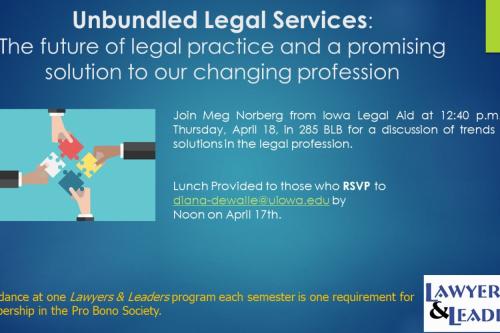 Flyer for Unbundled Legal Services 