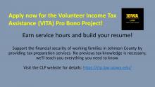 Apply now for the Volunteer Income Tax Assistance Pro Bono Project